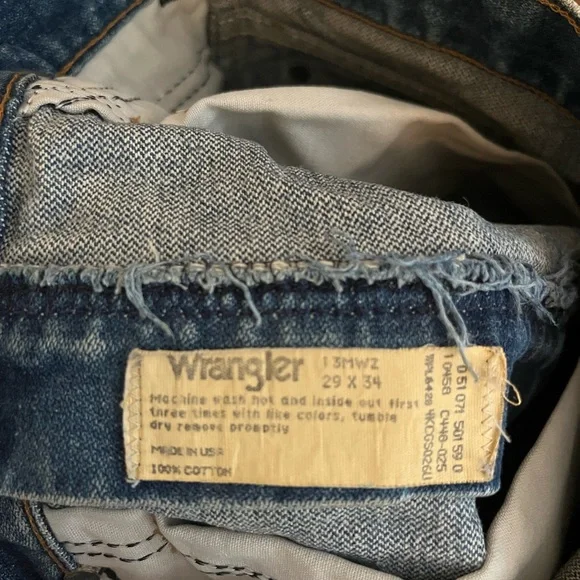 Vintage Wrangler Patchwork Jean skirt with Multicolor Accents - Picture 5 of 6